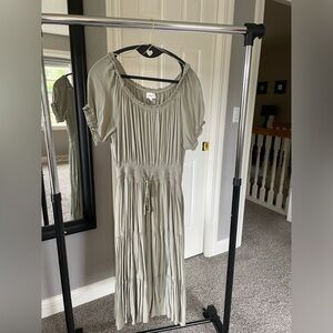 Bohme sage, green ruffle dress